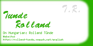 tunde rolland business card