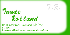 tunde rolland business card